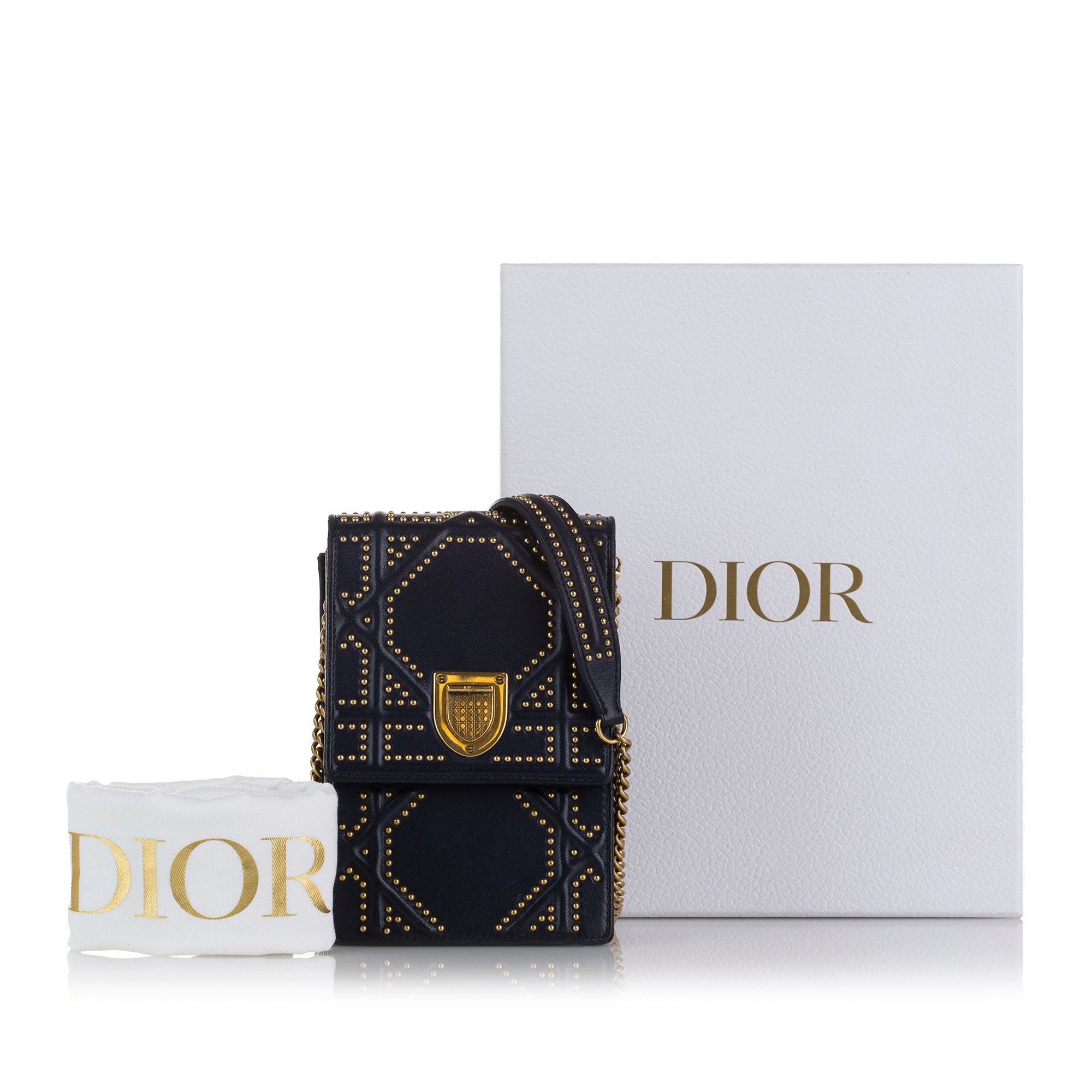 Dior Pre-Owned Diorama Vertical Clutch | Women | Blue x Navy