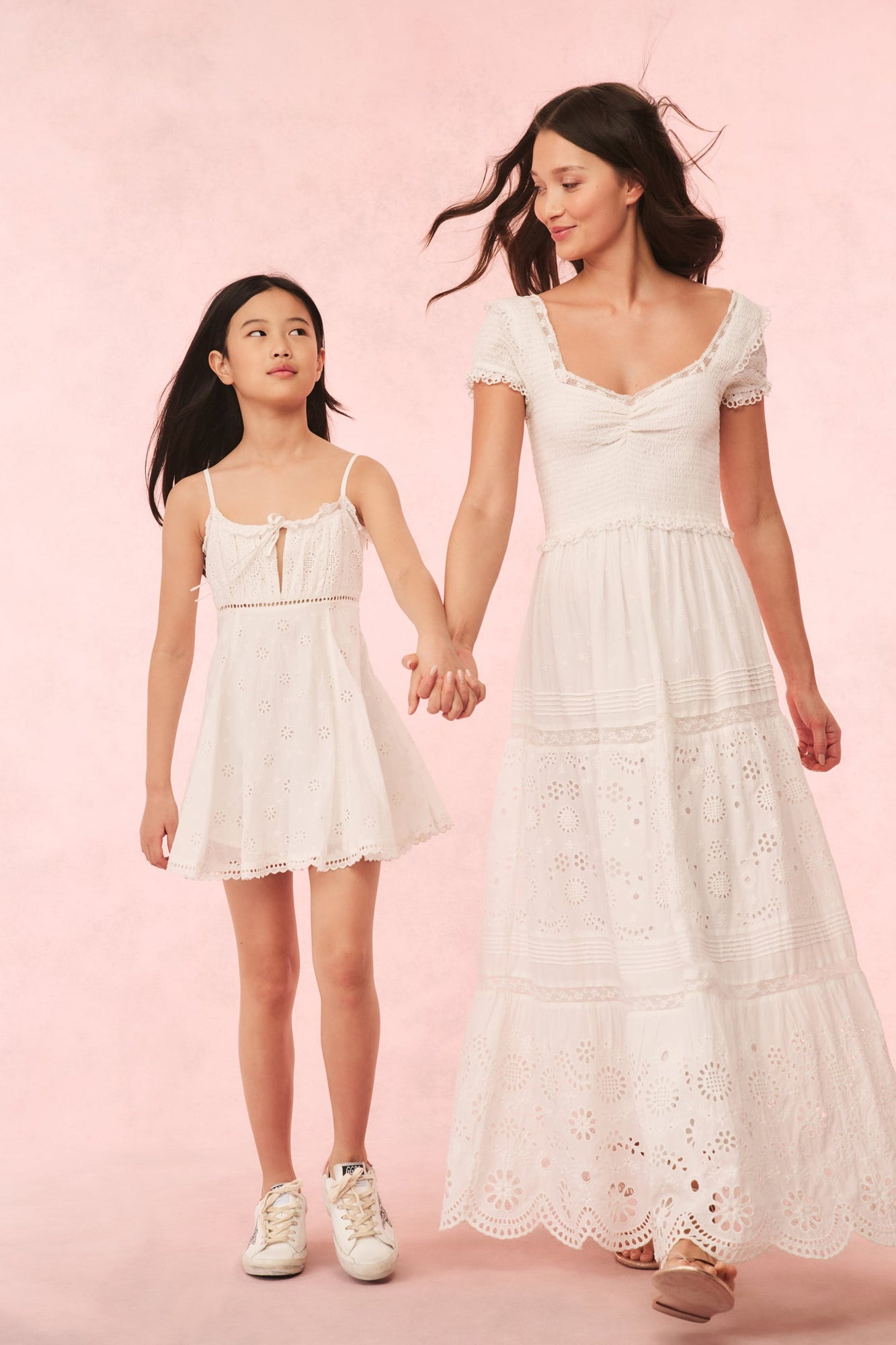 Girls Taralynn Eyelet Lace Dress | Optic White