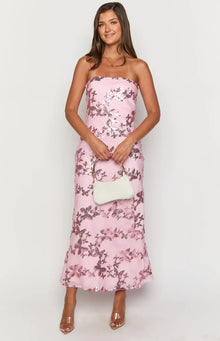 Tari Butterfly Sequin Maxi Dress | Pink
