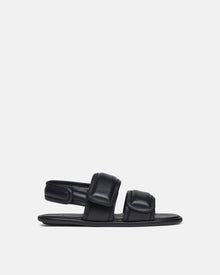 Womens | Tarrus Rounded Toe Padded Flat Sandals | Black