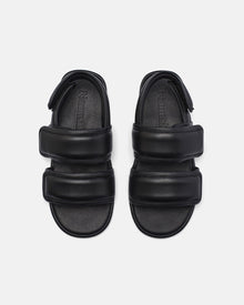 Womens | Tarrus Rounded Toe Padded Flat Sandals | Black