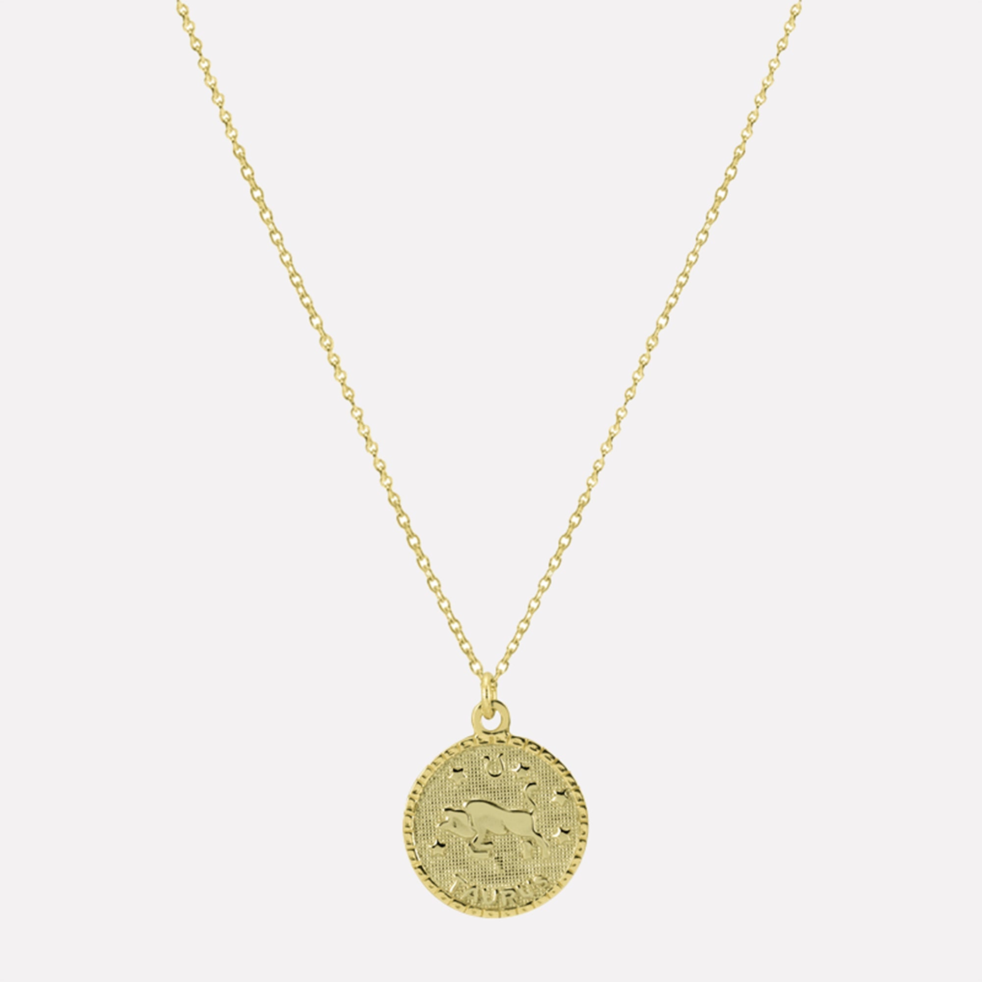 The Zodiac Medal Necklace Taurus | Gold Vermeil
