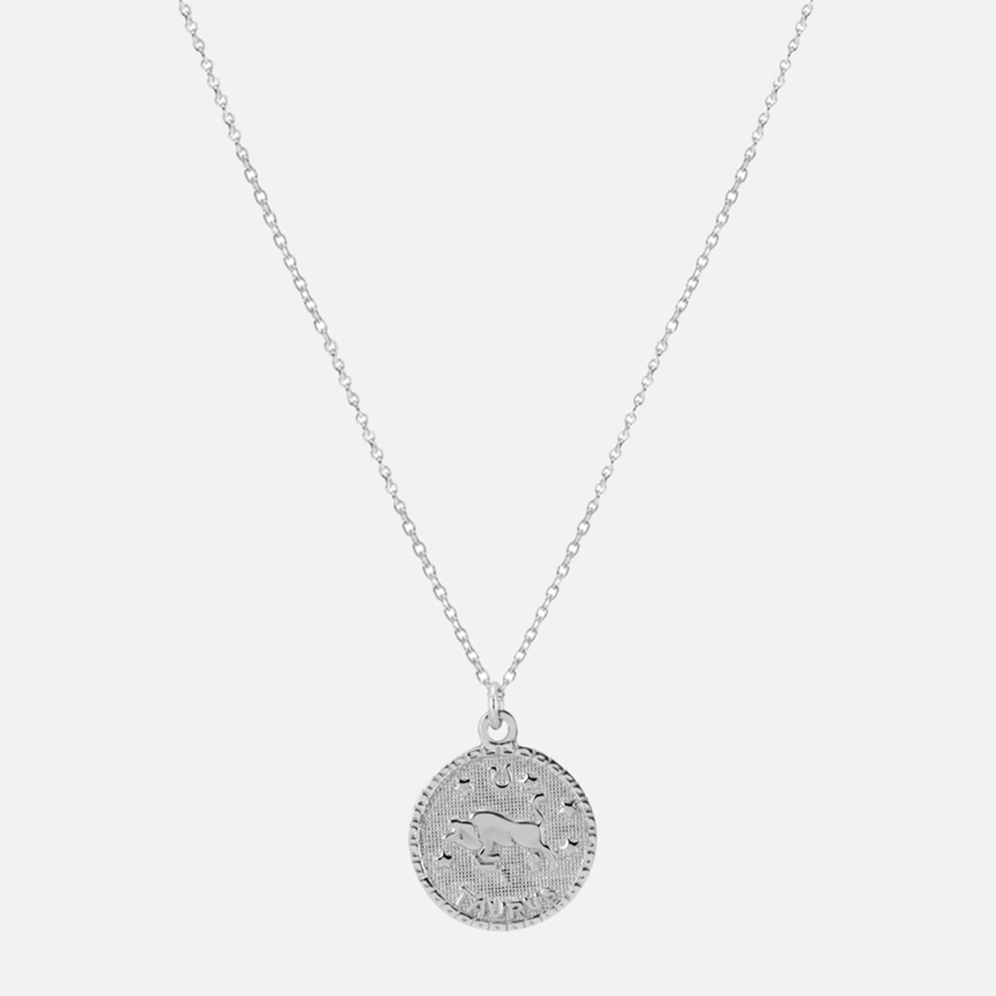 The Zodiac Medal Necklace Taurus | Sterling Silver