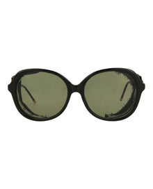 Thom Browne Round Acetate Sunglasses | Black