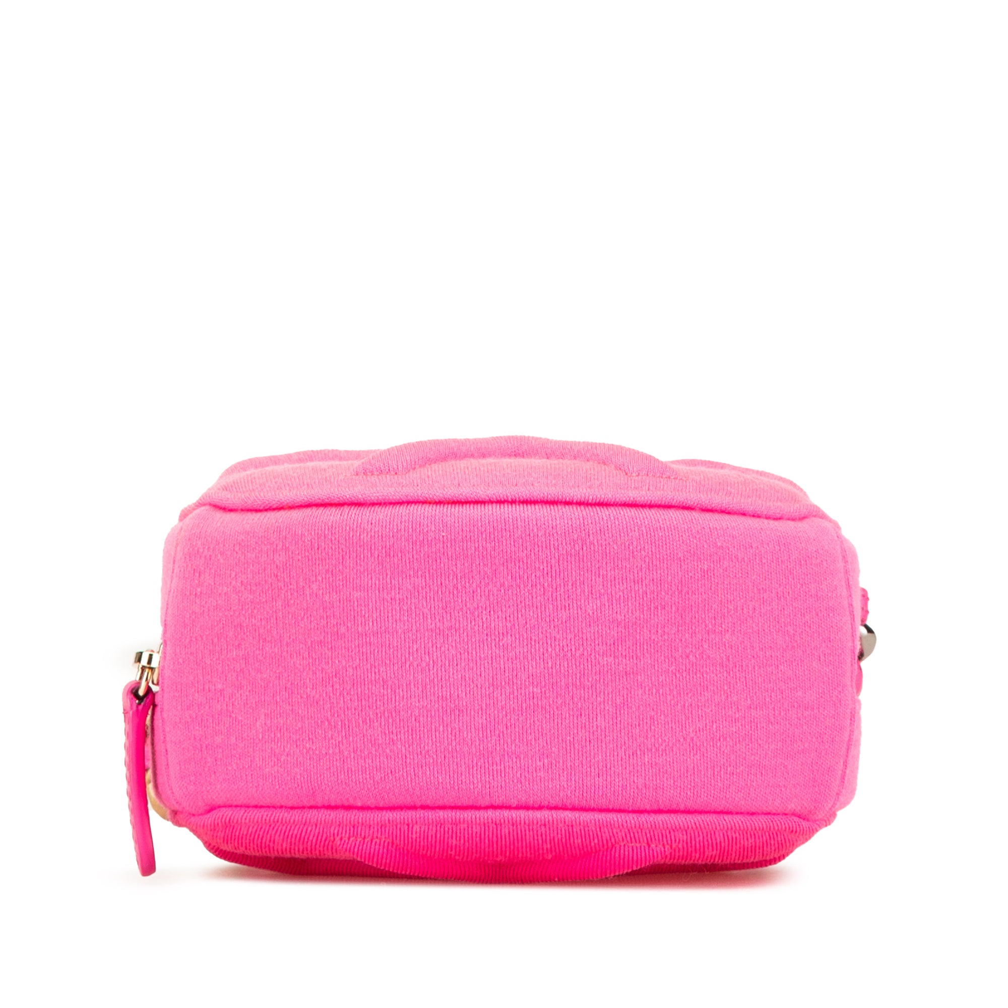 Chanel | Pre-Owned Jersey 19 Round Clutch on Chain | Pink/Hot Pink