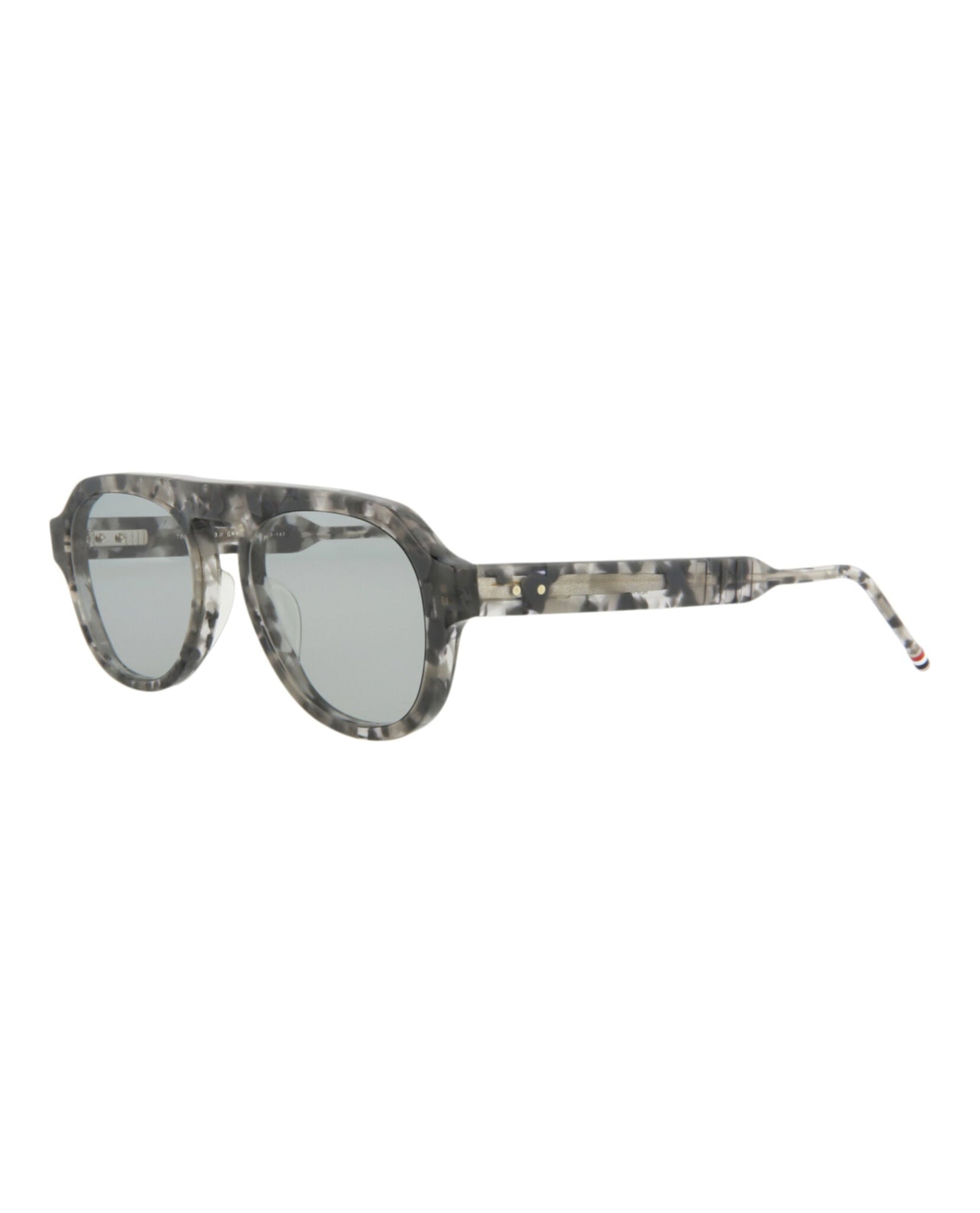 Thom Browne Aviator  Acetate Sunglasses | Grey Multi