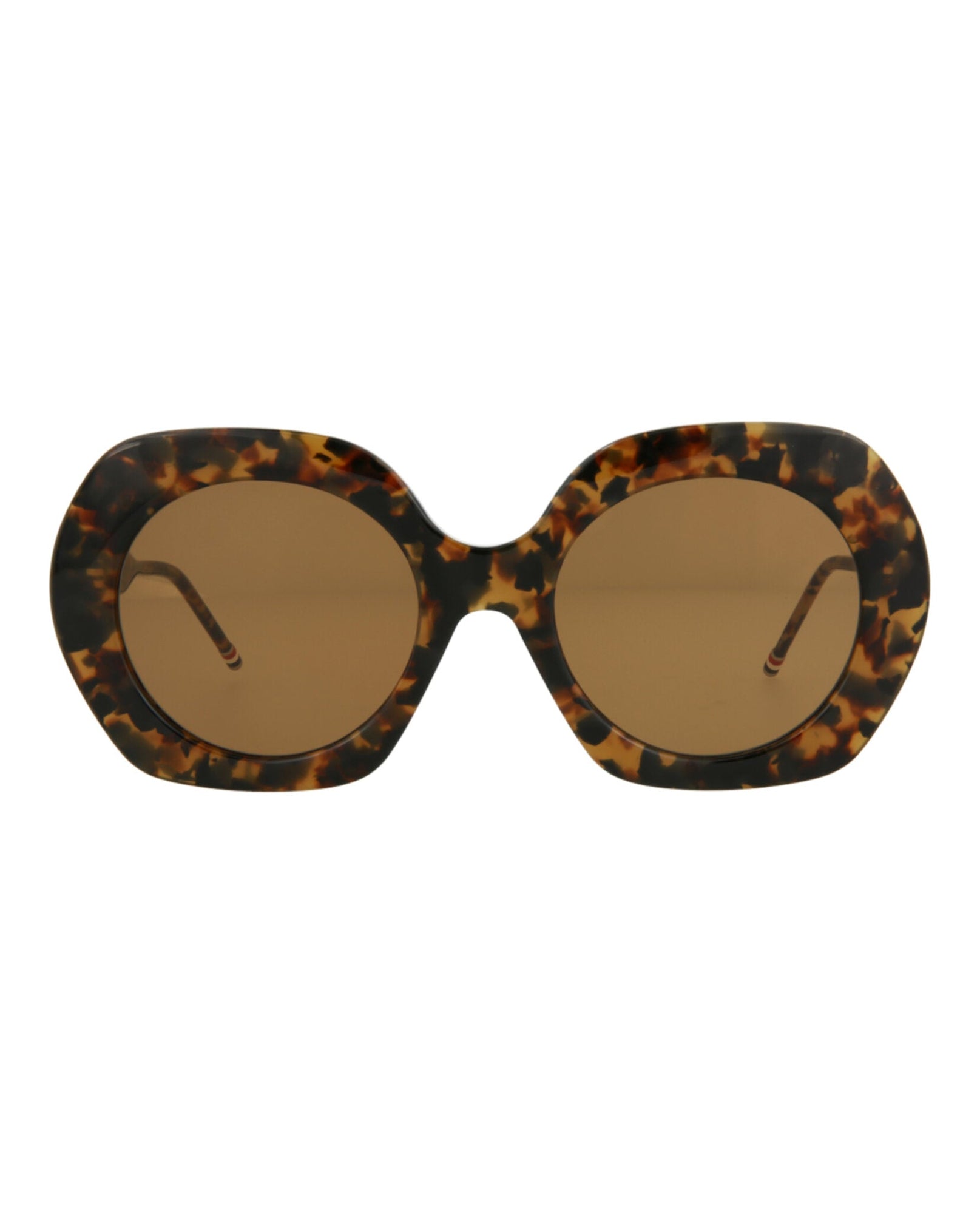 Thom Browne Round Acetate Sunglasses | Navy/Gold