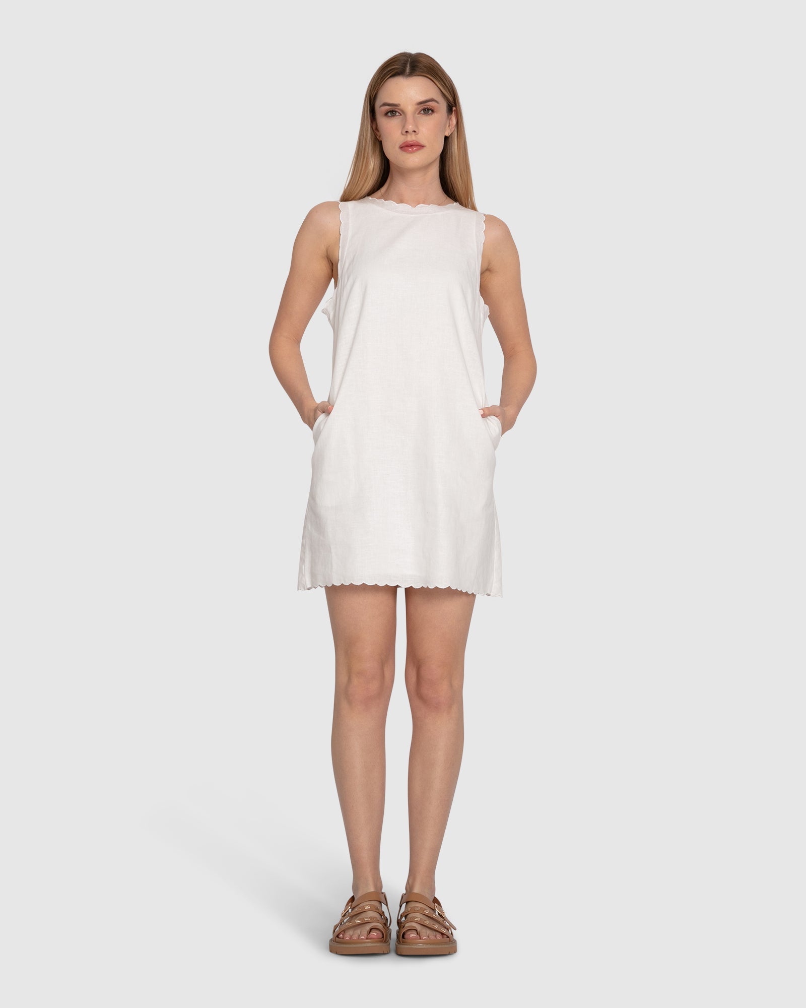 Women | Take A Chance Mini Dress | White