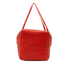 Bottega Veneta | Pre-Owned Nappa Intrecciato Cube Shoulder Bag | Red
