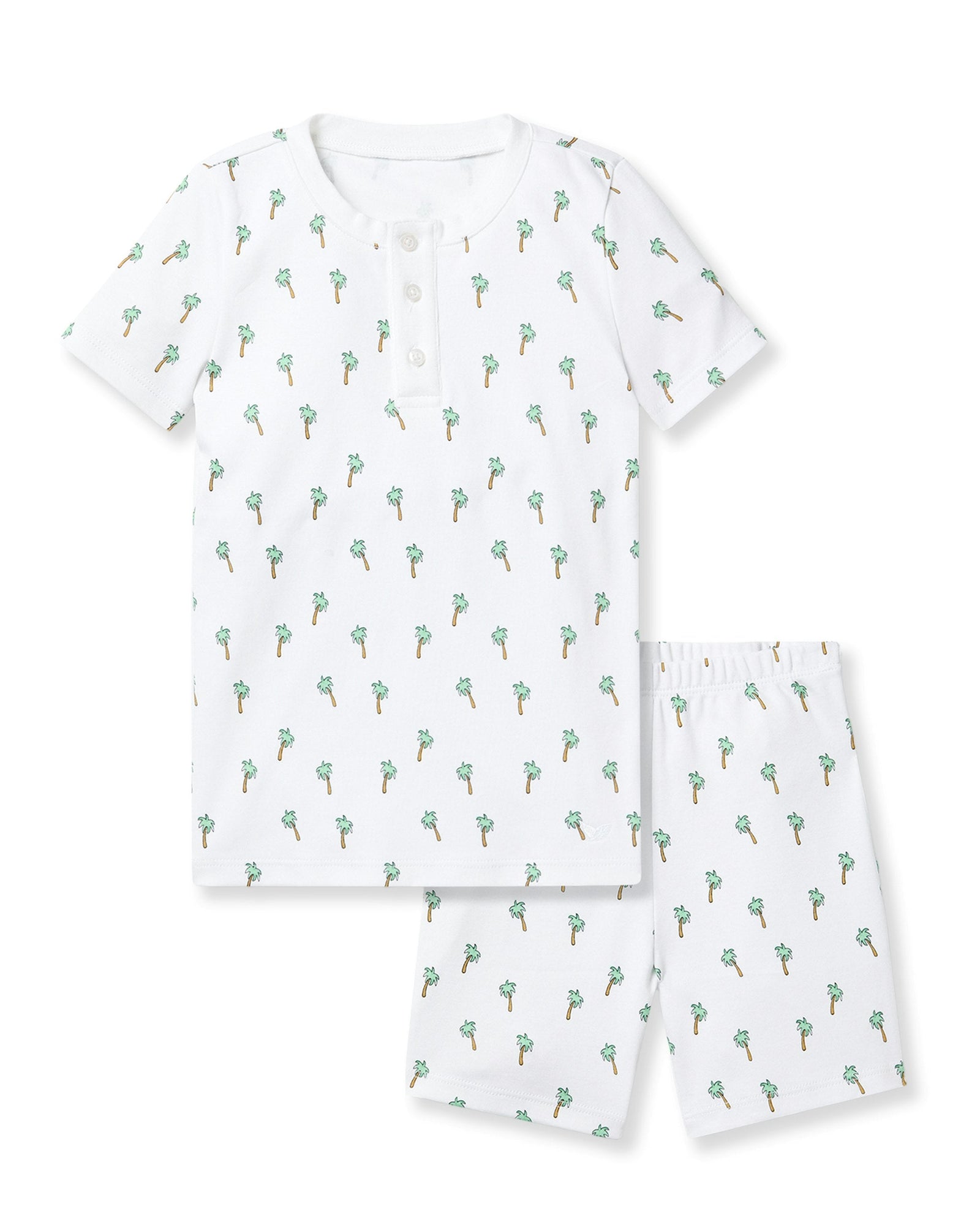Kid's Pima Snug Fit Short Set in Palmier in Palmier#Color_Palmier