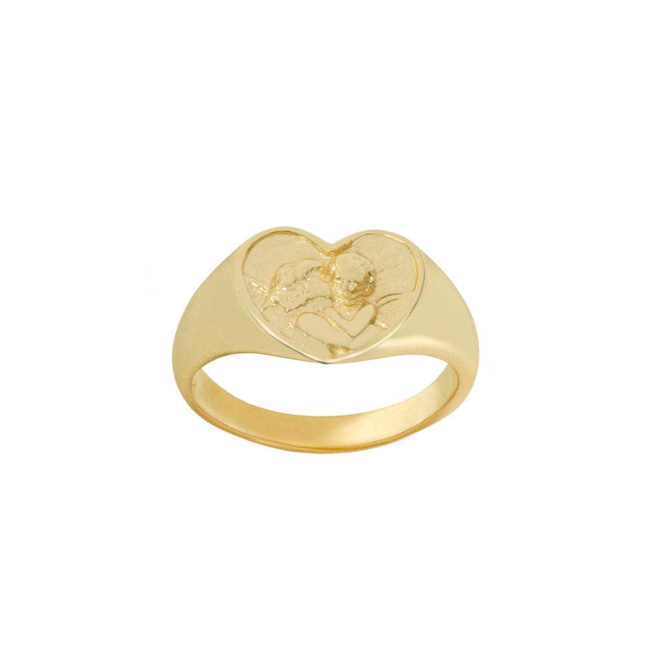 angel signet ring