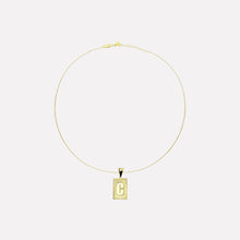 The Block Embossed Initial Pendant Necklace | Gold Vermeil