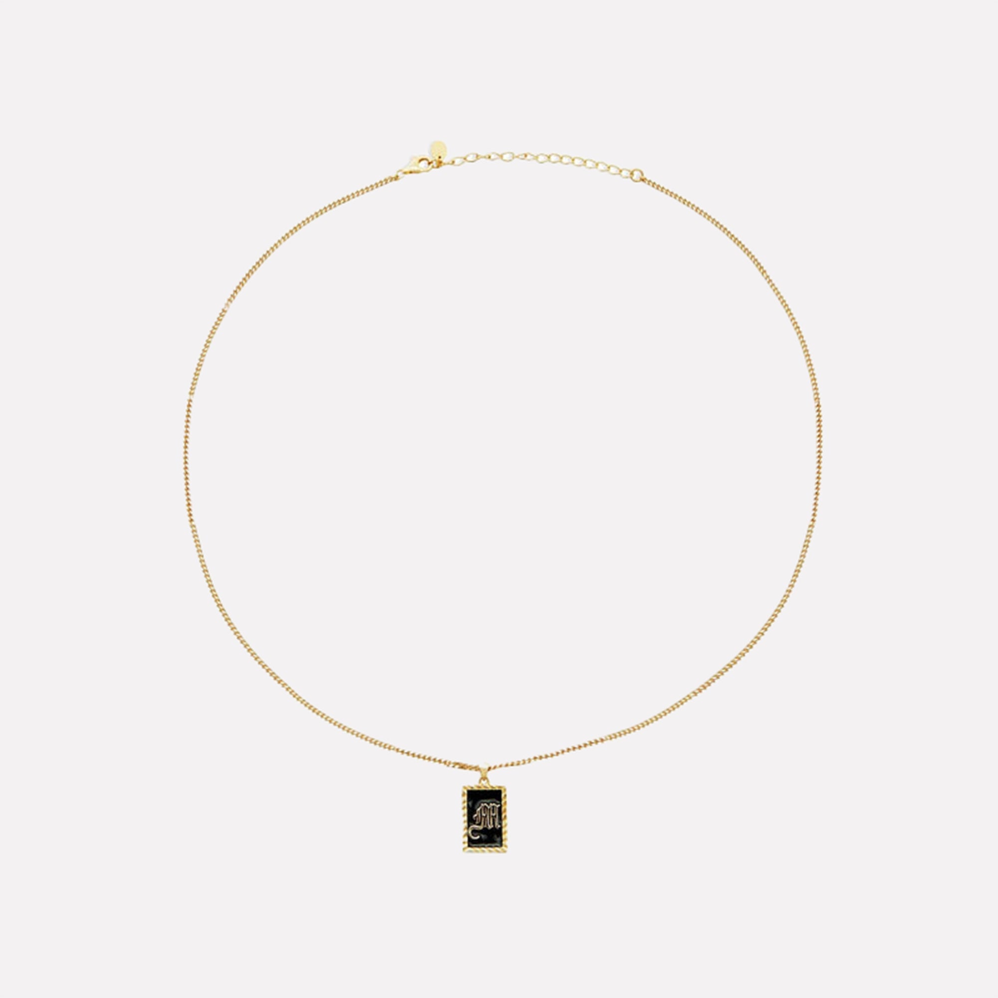 THE ENAMEL INITIAL PENDANT - The M Jewelers