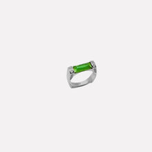 The Grant Emerald Ring | Silver Plated