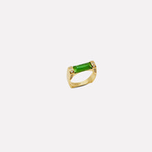 The Grant Emerald Ring | Gold Plated