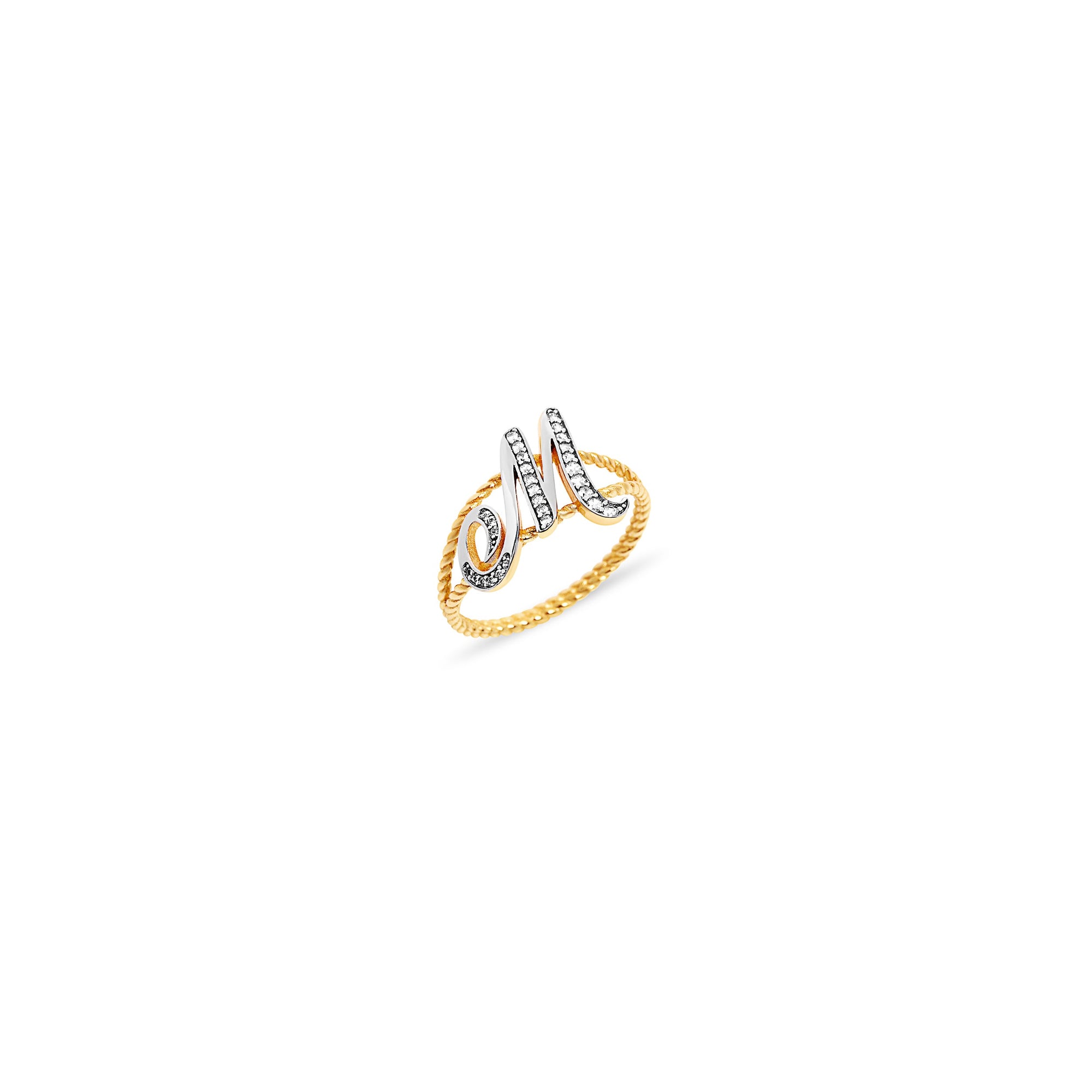 initial letter m rope ring