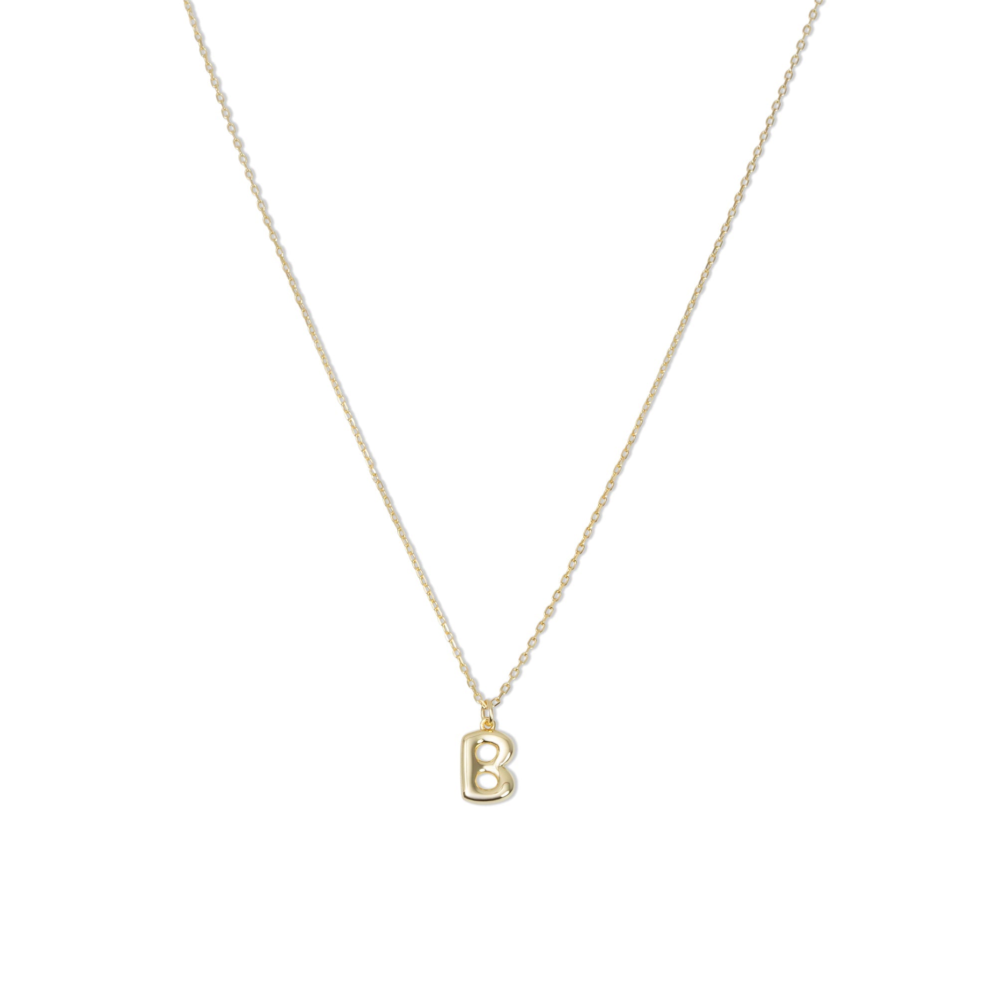 The Mini Bubble Letter Pendant Necklace | 18KT Gold Vermeil