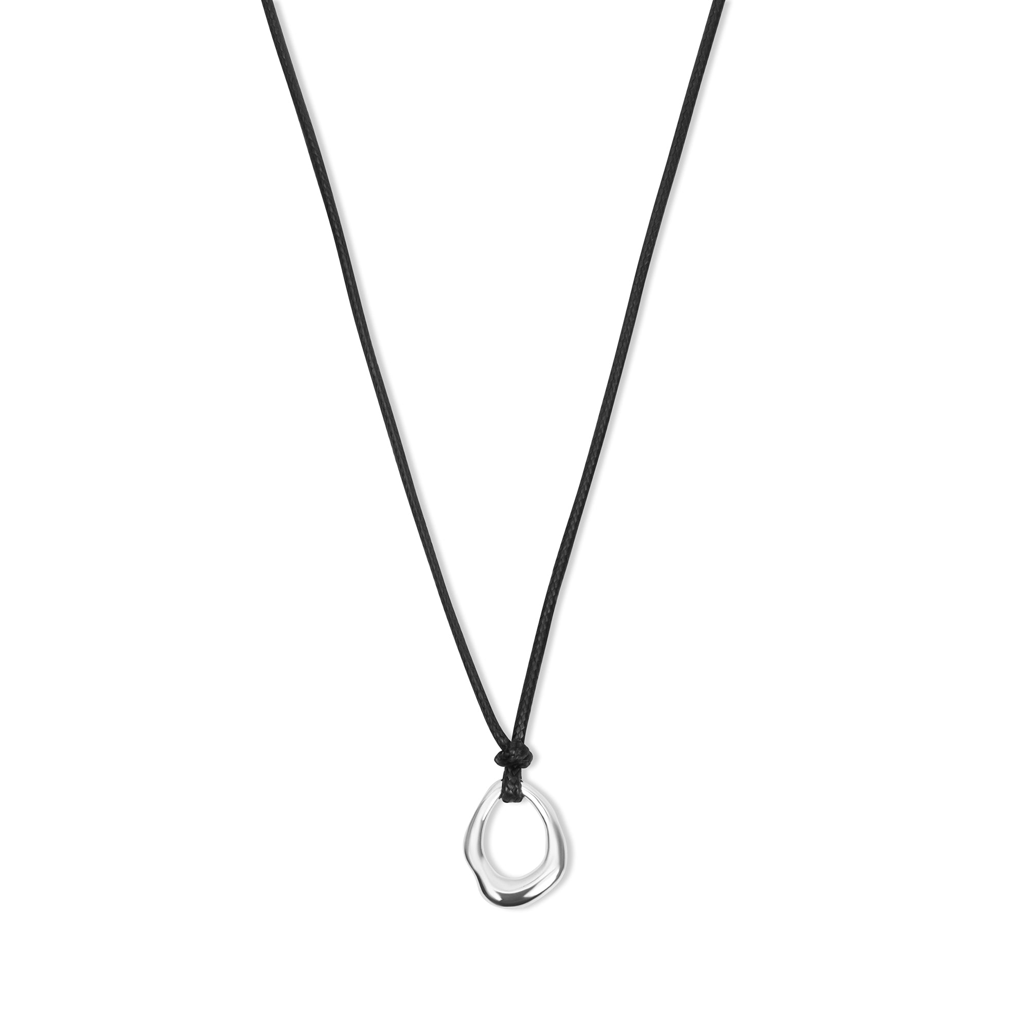 The Daia Cord Pendant Necklace | Sterling Silver