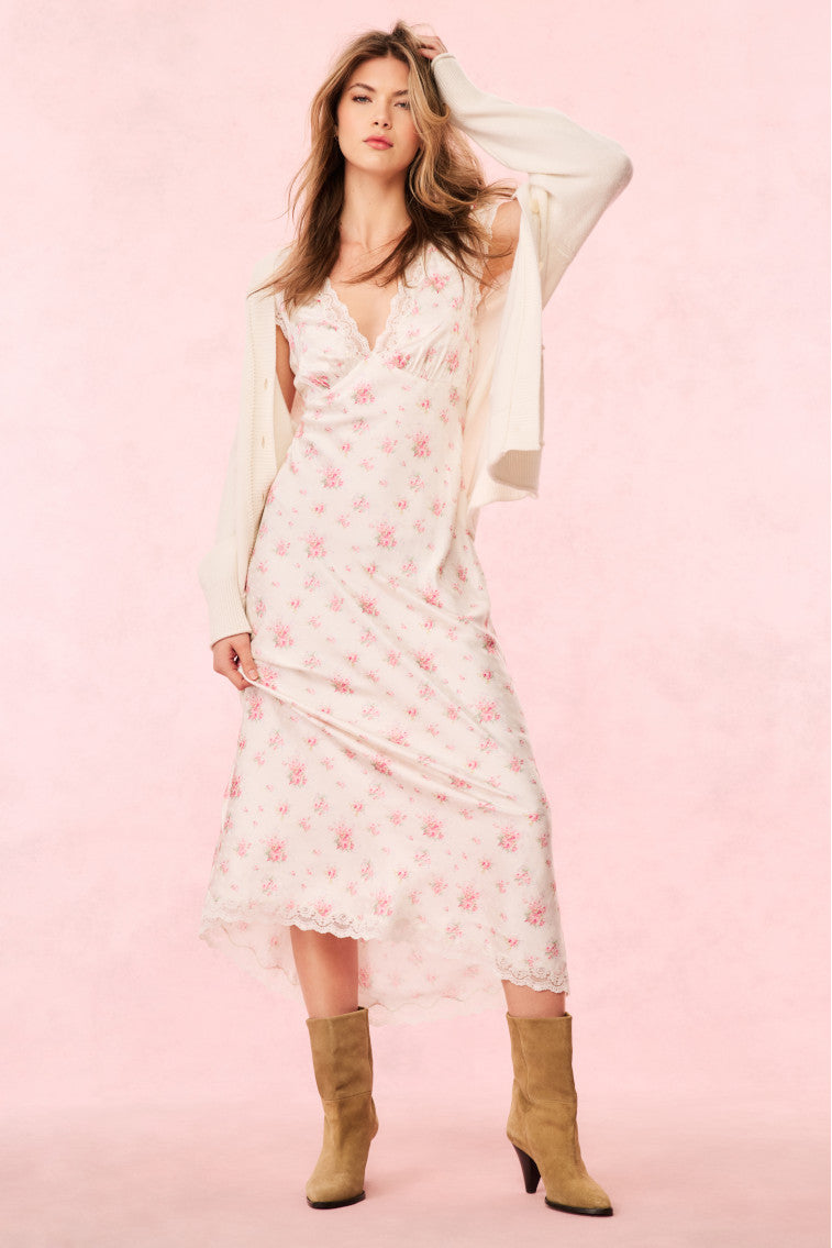 Theodore Silk-Blend Floral Maxi Dress | Thulian Pink