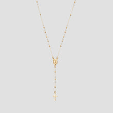 The Pearl Mary Rosary Cross Necklace | Gold