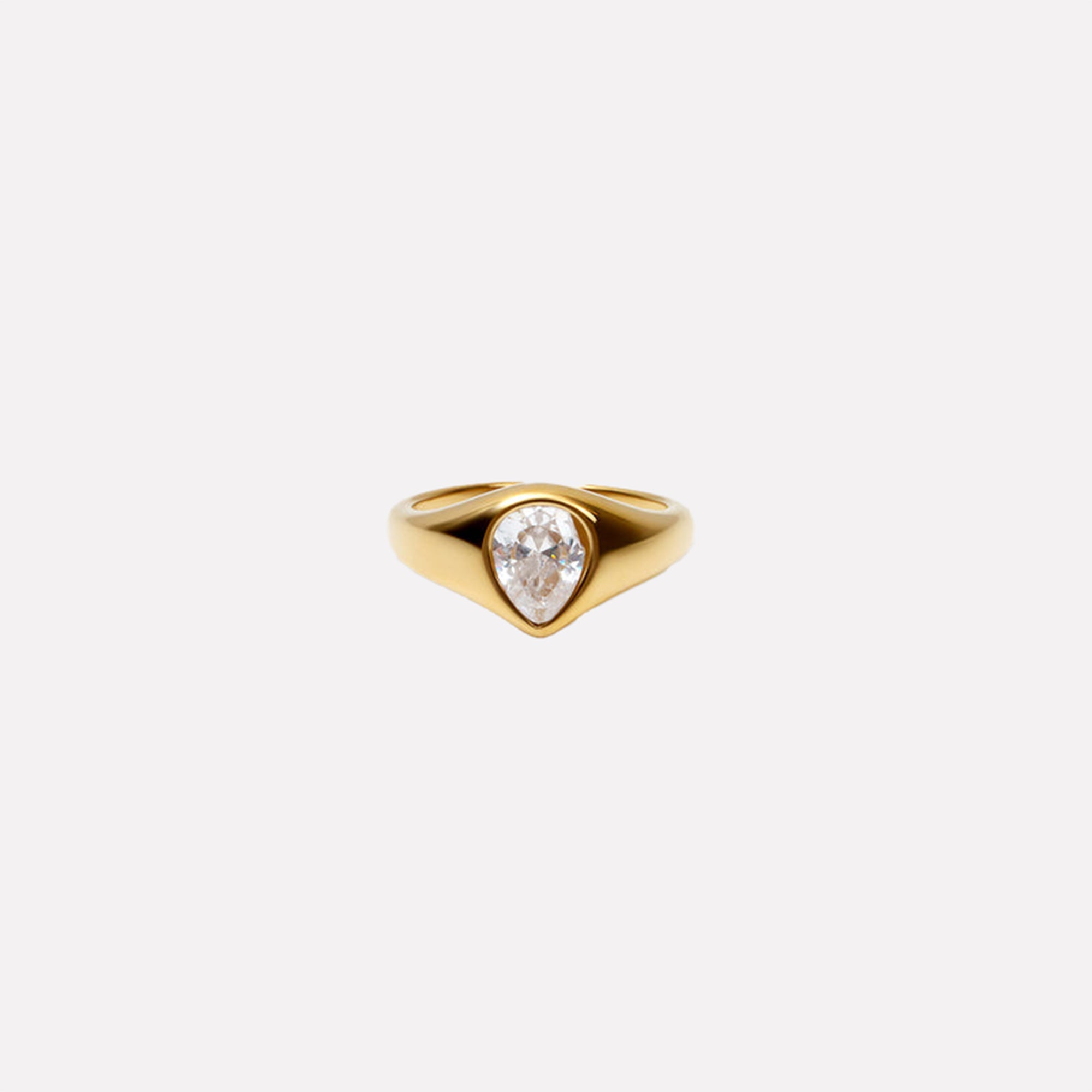 The Single Stone Ring | Gold