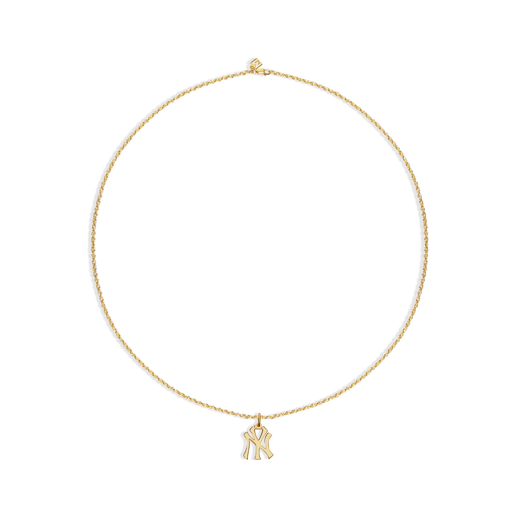 gold ny yankees necklace