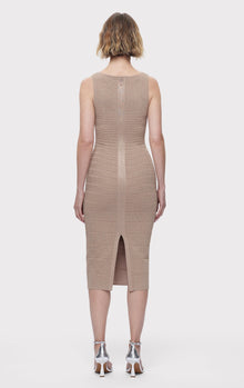 The Aubrey Dress | Metallic Dune