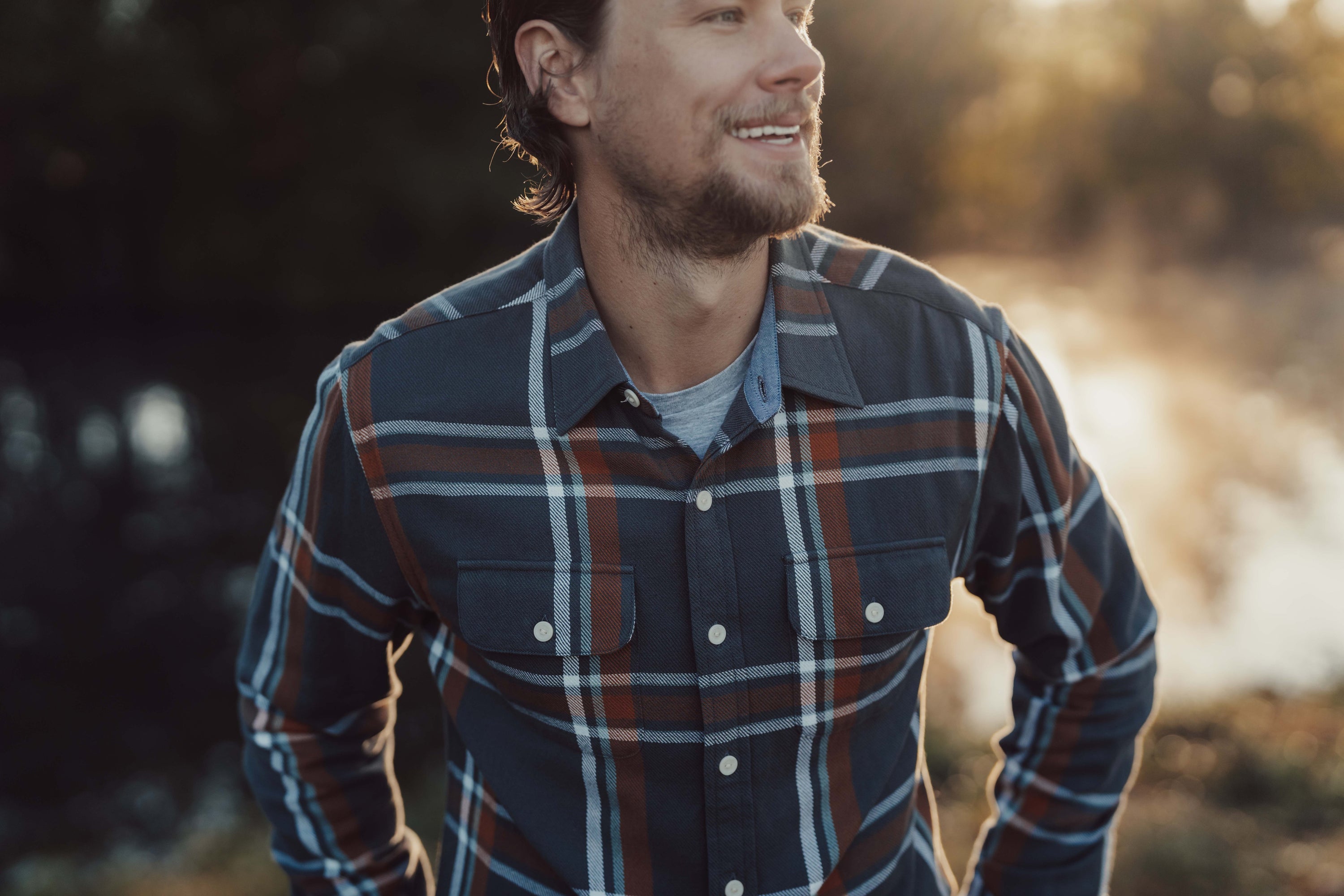 Men | Mountain Overshirt | Charcoal Plaid