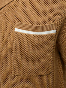 Mens | Portofino Crochet Classic-Fit Button Up | Toasted Almond