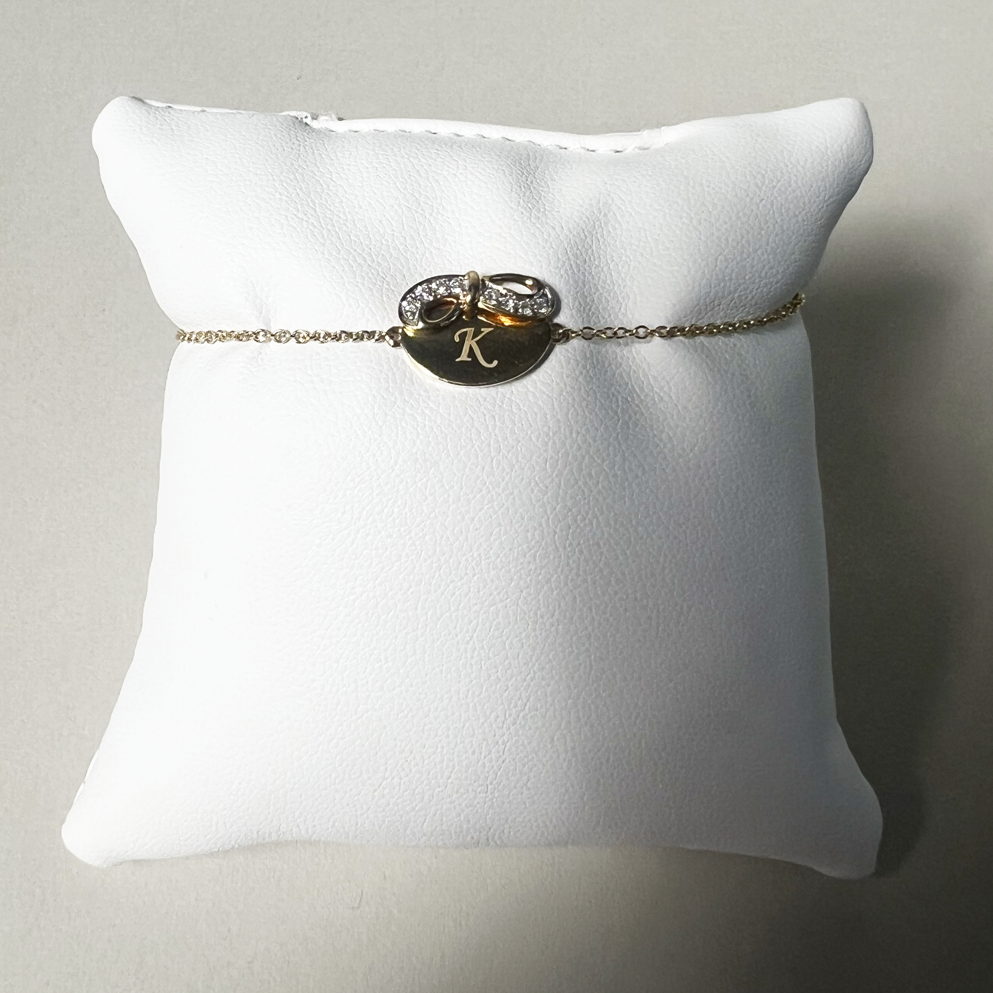 Bow Nouveau Bracelet | 10K Yellow Gold | 0.08 CTW (Approx) White Diamond