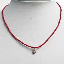 Friendship Initial Necklace | 10K Yellow Gold | Red