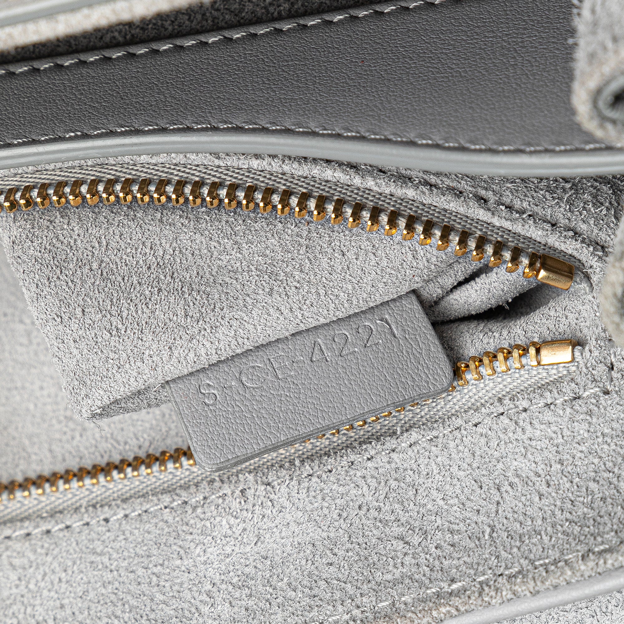 Celine | Pre-Owned Teen Smooth Calfskin Soft 16 Crossbody | Gray