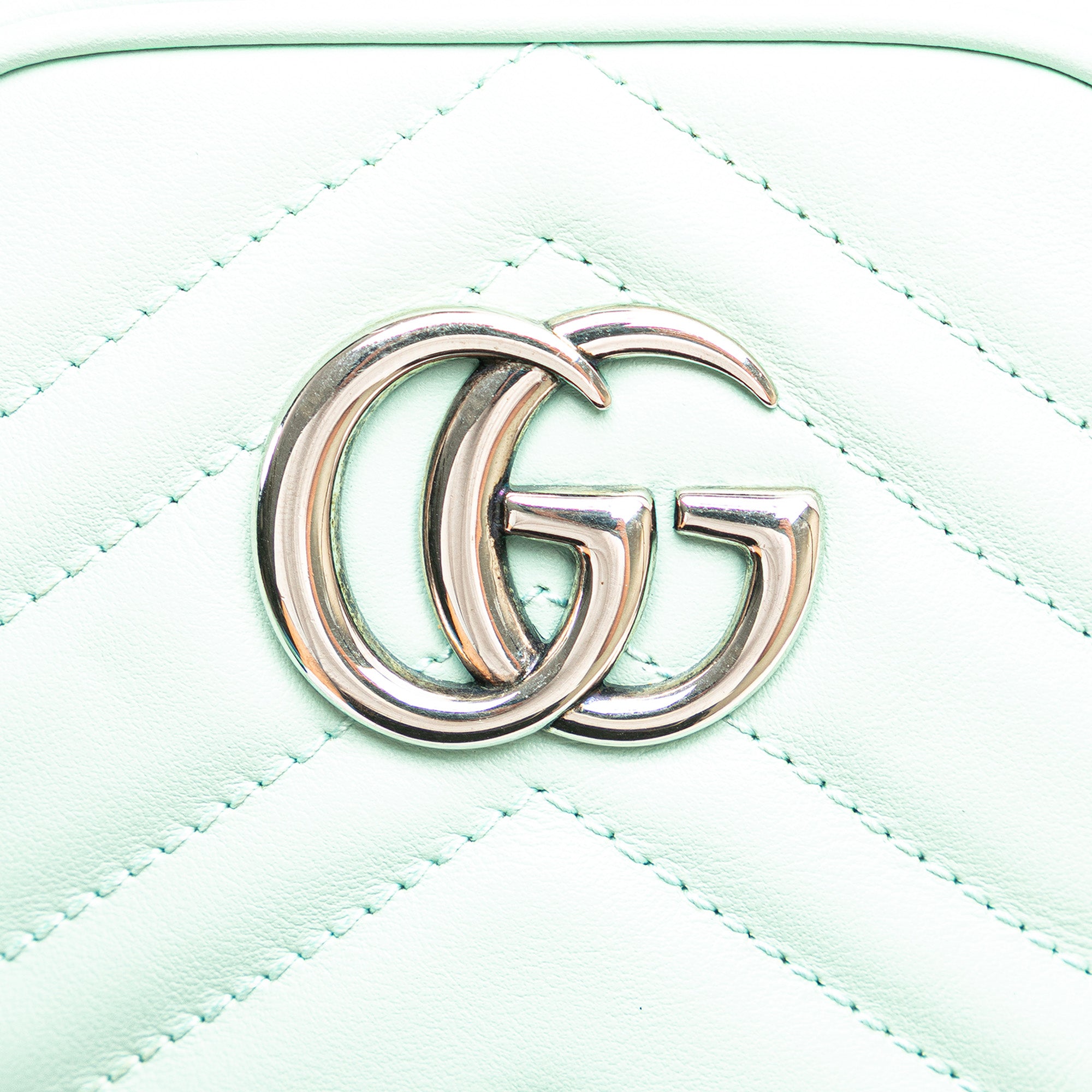 Gucci | Pre-Owned Mini GG Marmont Matelasse Leather Crossbody | Green/Light Green