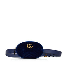 Gucci Pre-Owned GG Marmont Matelasse Velvet Belt Bag | Women | Blue (V2)