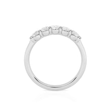 1.00 CT Oval Lab-Grown Diamond | Five Stone Anniversary Wedding Band Ring | 14K White Gold | G Color | VS Clarity