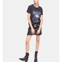 T-Shirt With Skull Screen Print | Women | Black Washed