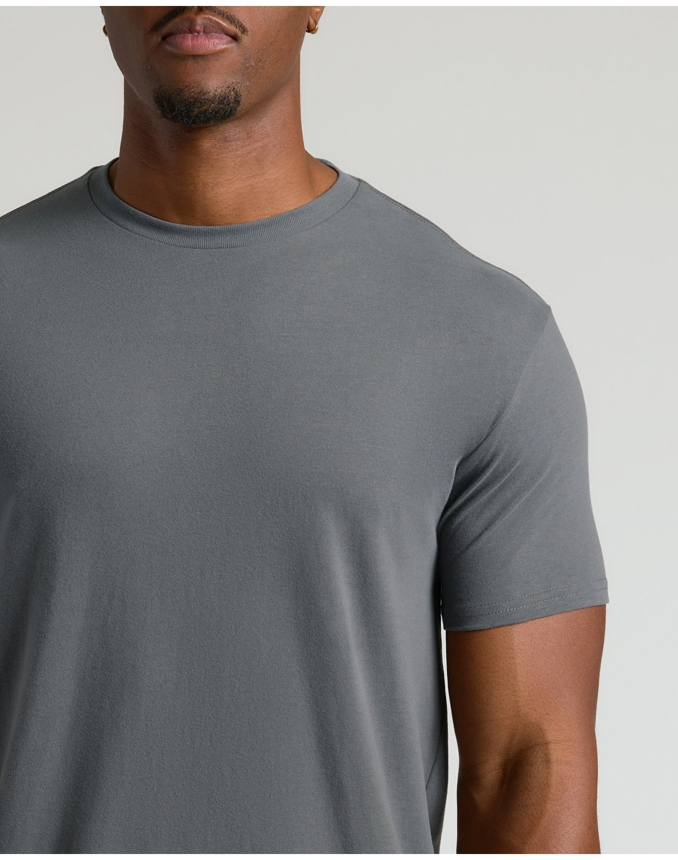 Tall Straight Hem Crew Neck T-Shirt | Carbon