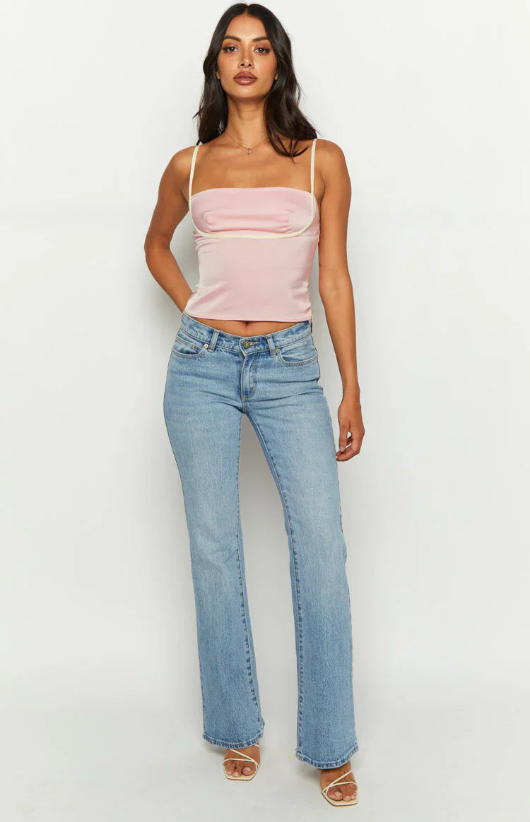 Tamra Low Back Top | Pink