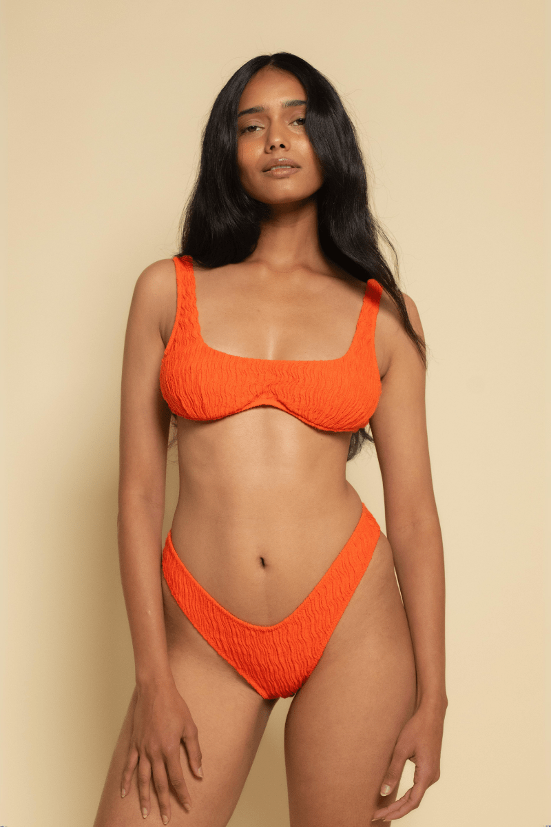 Kaia Bikini Top | Tangerine