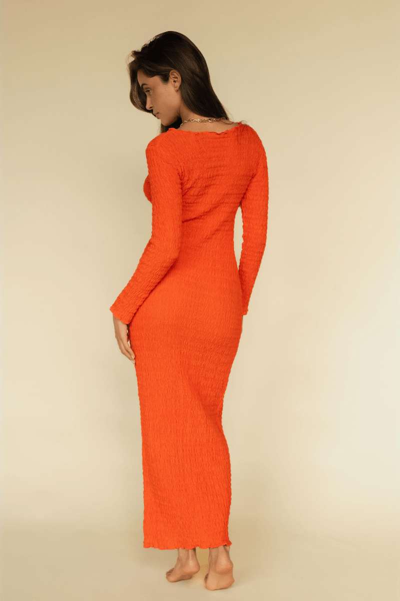 Solidad Dress | Tangerine