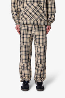 Tartan Print Pants | Cream