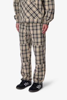 Tartan Print Pants | Cream