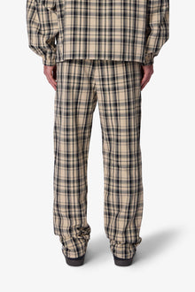 Tartan Print Pants | Cream