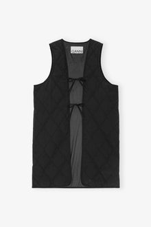 Tech Seersucker Oversized Shell Coat | Black