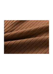 Texture Knit Cardigan | Brown