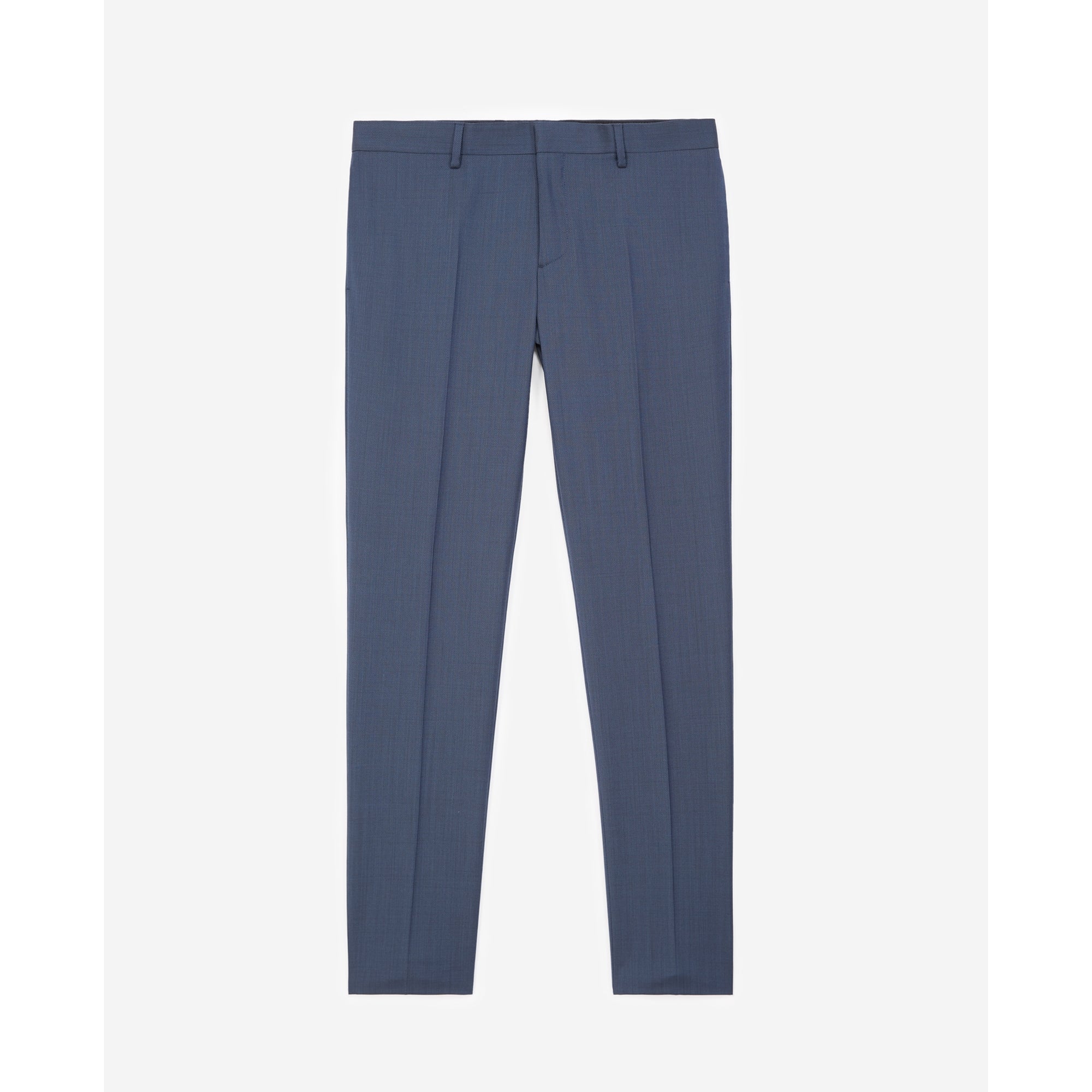 Textured Wool Suit Pants | Men | Blue