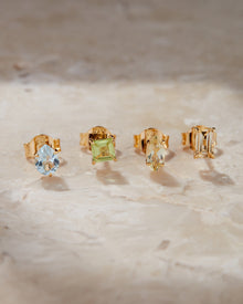 The Amina Stone Studs Set | Gold Vermeil Plated Sterling Silver