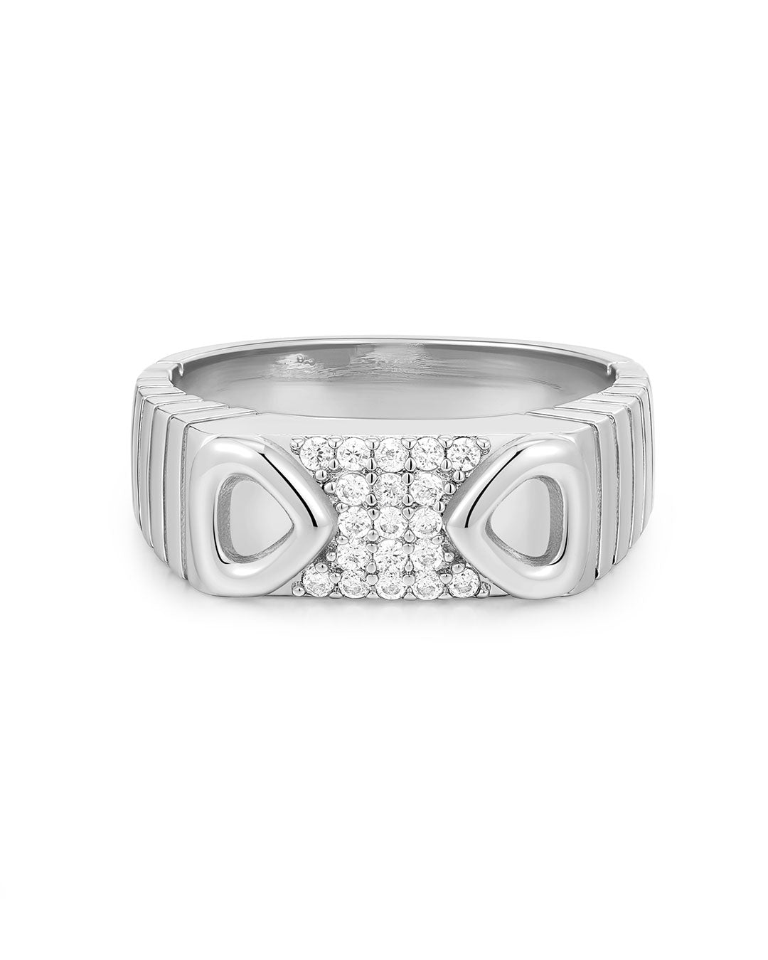 The Cannoli Ring | Cubic Zirconia | Silver