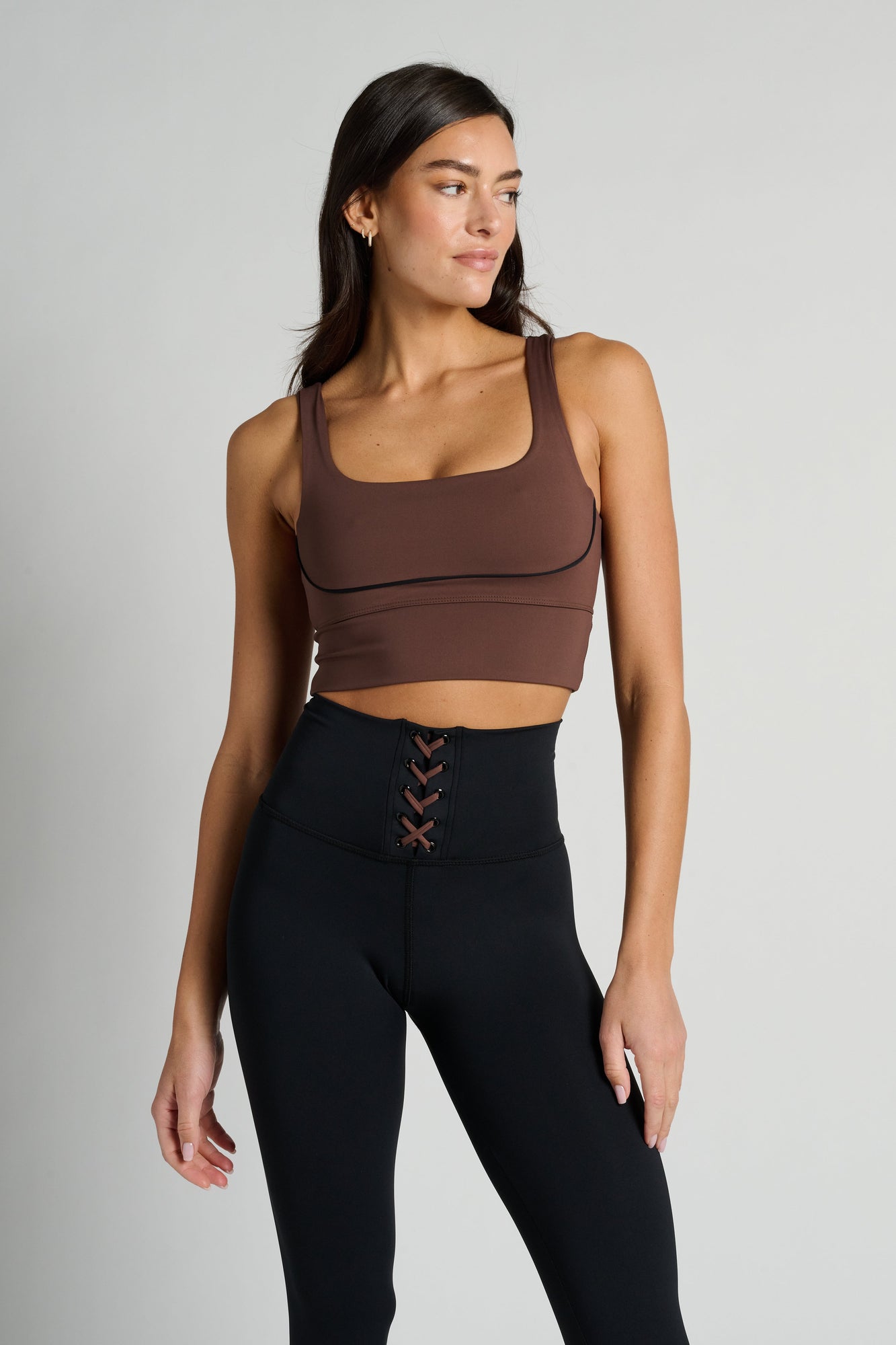 Strut This | The Charlie Crop | Coco/Black Piping