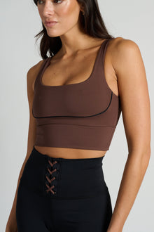 Strut This | The Charlie Crop | Coco/Black Piping